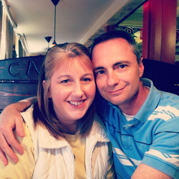 My absolutely stunning wife and I out for date night!!!